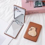Folding Makeup Mirror Manufacturer - 2025 New Kapibala Wood Grain Portable Cute Mini Double-sided