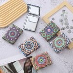 Bread Mirror Manufacturer - Bohemian Style Rectangular Retro Portable Thick Double-sided PU Pocket