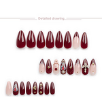 Press-on Nails Manufacturer - Wholesale 24Pcs/Boxs Price High Quality With Glue Boxed Almond Coffin Glitter