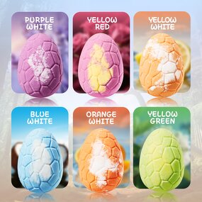 Bath Salt Balls Manufacturer - Orange Dinosaur Egg Exfoliating
