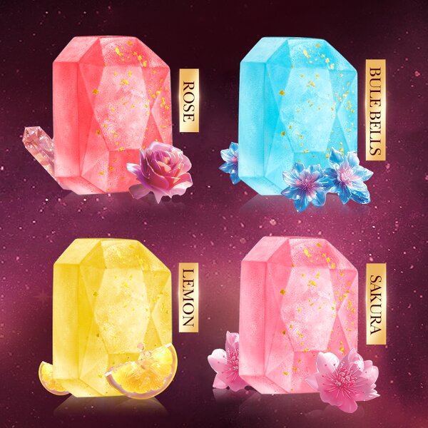 Hand-Made Soap Manufacturer - Rose Gold Foil Diamond Essential Oil