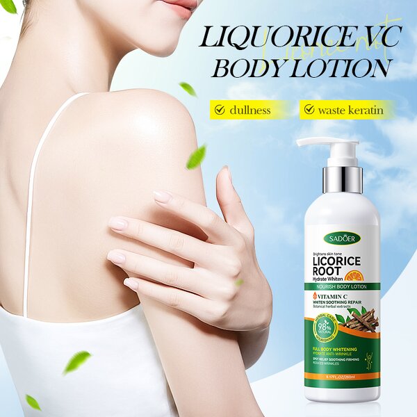 Body Lotion Manufacturer - Licorice VC Soothing Whitening & OEM