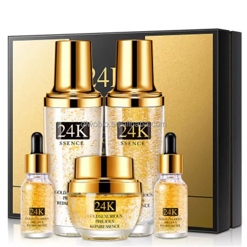 Skin Care Set - for Women Dry Skin Professional Whitening 24K Gold