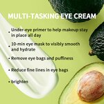 Eye Cream - Avocado Oil and Caffeine for Tired Eyes Nourishing