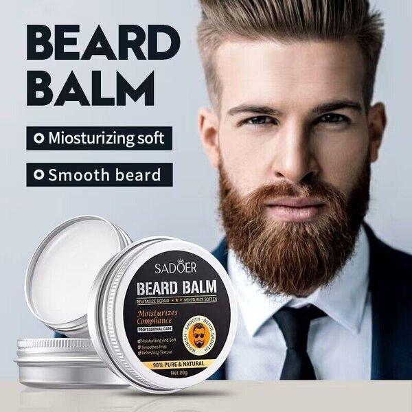 Beard Balm - Unique Brand SADOER Fast Dispatch Private Label - Premium Natural Mens