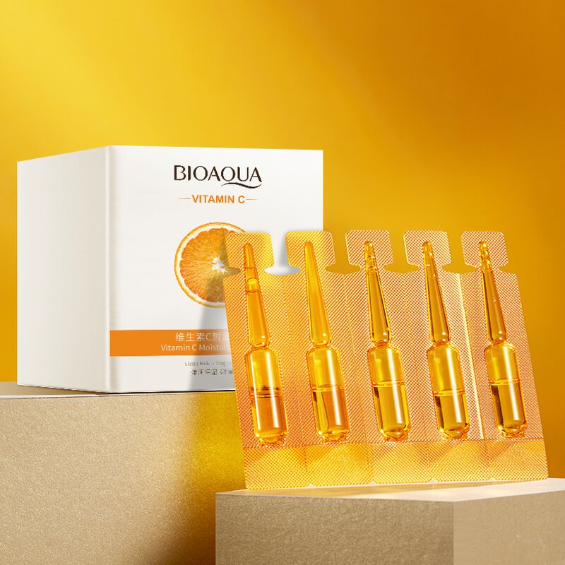 Facial Serum - BIOAQUA Korean - Vitamin c Fruit Orange Shrink Pores Whitening Essence