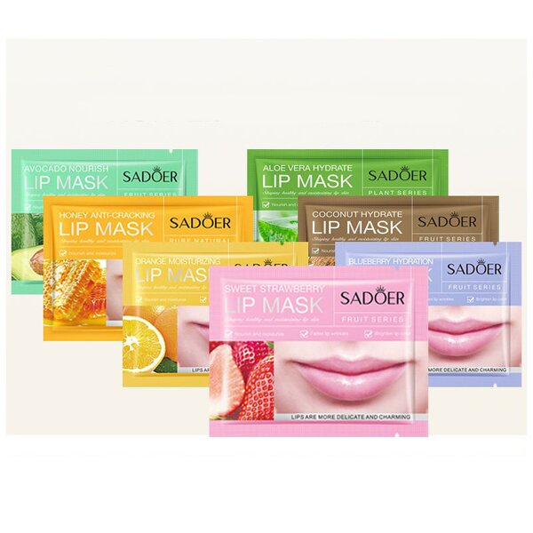 Lip Mask - OEM SADOER Private Label Wholesale - Avocado Blueberry Strawberry Orange Coconut Moisturizing Nourishing