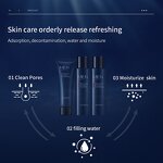 Skin Care Set - OEM Facial for Men - Cool Moisturizing Face Wash Clean Rejuvenation Organic