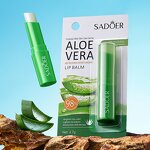 Lip Balm - SADOER - Moisturizer Hydrating Bright Lip Anti Dry Cracking Organic Aloe Vera