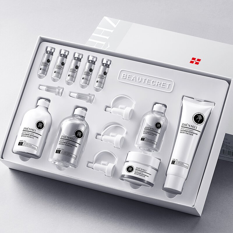 Skin Care Set - Private Label Korean - Astaxanthin Organic Collagen Moisturizing Whitening Acne