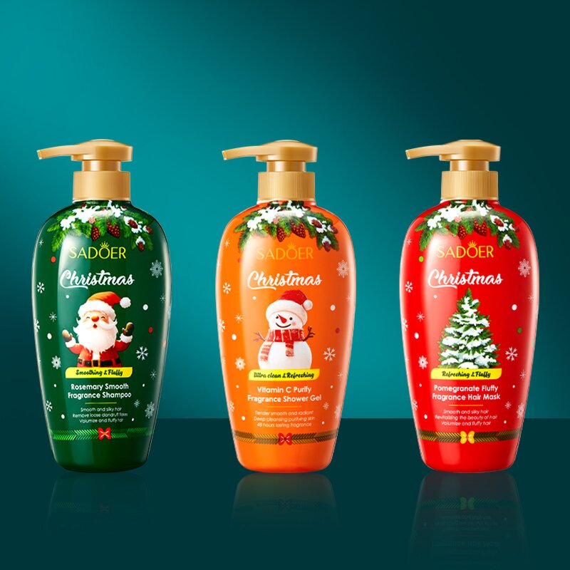 Hair Shampoo - Custom Logo SADOER Christmas - Rosemary Anti-Dandruff Organic Strengthen Hair Roots Repair