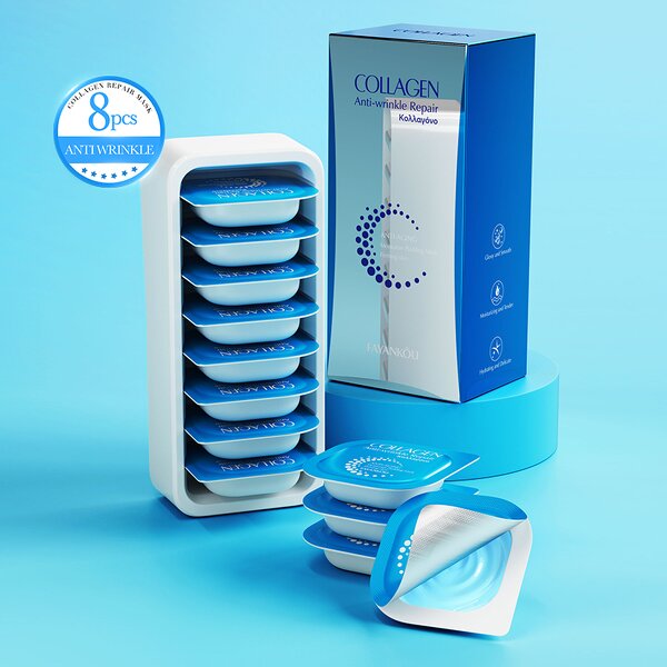 Facial Mask - FAYANKOU Korean - Collagen Anti Wrinkle Repair Moisturizing Nourishing Small Pudding