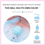 Shower Gel - OEM Candy Goat Milk - Mild Nourishing Soft Easy to Carry Body Cleaning Exfoliating Scrub Bath Ball