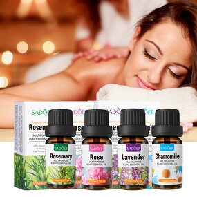 Essential Oil - SADOER Private Label - Rose Lavender Rosemary Chamomile Nourishing Soothing Face Body Massage Pure