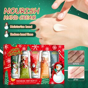 Hand Cream Gift Set - SADOER Christmas - Moisturizing Anti-Chapping Five-Piece Autumn Winter