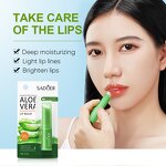 Lip Balm - SADOER - Moisturizer Hydrating Bright Lip Anti Dry Cracking Organic Aloe Vera