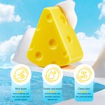 Handmade Soap - Images Cheese Wire Drawing - Moisturizing Face Body Skin Care Exfoliator Clean Dirt Foam Cleansing