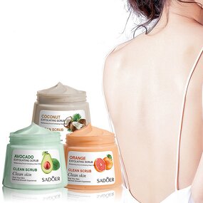 Body Scrub Cream - SADOER - Coconut Vitamin C Moisturizing Brightening Skin Remove Dead Skin - Private Label