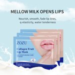 Lip Mask Sheet - ZOZU Private Label - Collagen Milk Peach Honey Moisturizing Smooth for Dry Lips