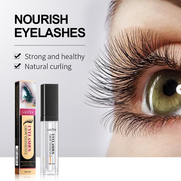 Eyelash Growth Liquid - SADOER Herbal - Nourishing Lengthening and Waterproof Mascara Increases Curl
