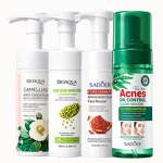 Facial Cleanser - BIOAQUA Organic - Anti-Acne Cleansing Mousse Pore Tea Tree Aloe Vera Foam
