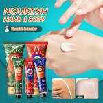 Hand Cream Body Lotion Set - SADOER Christmas Korean - Fragrance Soothing Repair Moisturizing 5-Piece