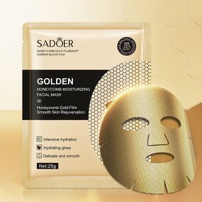 Facial Mask - SAODER Wholesale - Gold Honeycomb Collagen Hydrating Organic Easily Absorbed Honey Sheet