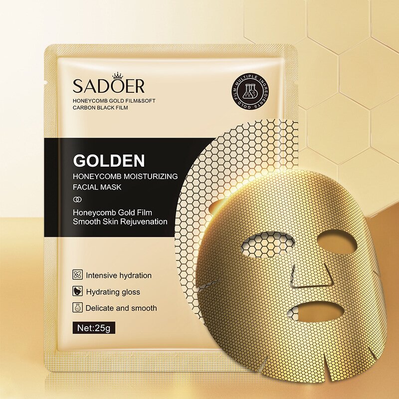 Facial Mask - SAODER Wholesale - Gold Honeycomb Collagen Hydrating Organic Easily Absorbed Honey Sheet