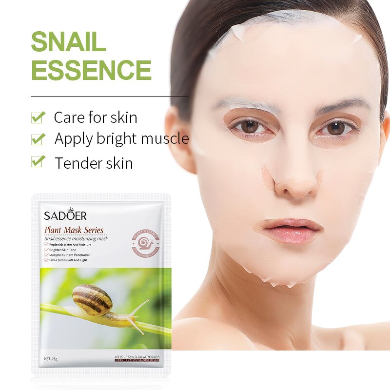 Facial Mask - SADOER - Natural Organic Moisturizing Whitening Collagen Crystal Snail