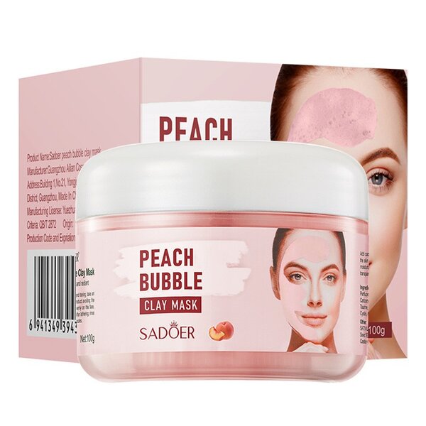 Bubble Mud Face Mask - OEM Organic Peach - Gel Deep Cleaning Moisturizing Smooth Smear Type