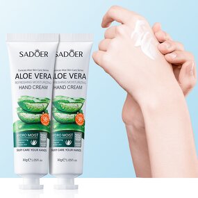 Hand Cream - SADOER Hot Selling Aloe Vera - Whitening Cream Vitamin C Private Label Moisturizing Brighten Mini