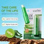 Lip Balm - SADOER - Moisturizer Hydrating Bright Lip Anti Dry Cracking Organic Aloe Vera