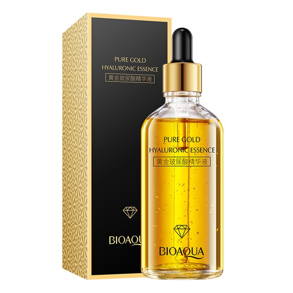 Facial Serum Liquid - BIOAQUA - 24k Gold Hyaluronic Acid Shrink Pores Whitening Repair Wrinkle 72pcs
