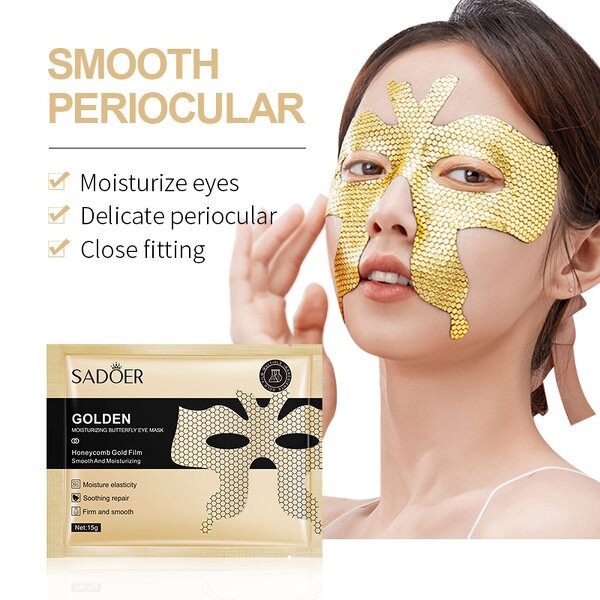 Eye Mask - Private Label SADOER - Moisturizer Firming Dark Circles Honey Bamboo Charcoal butterfly