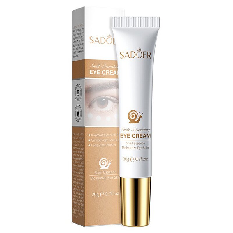 Eye Cream - SADOER Private Label - Remove Dark Circles Whitening Moisturizing Massage Snail