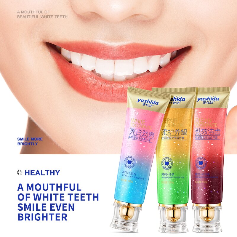 Toothpaste - Private Label - Hyaluronic Acid Dental Cleaning Stain Removal Anti-Sensitive Amino Acid Whitening - Wholesale
