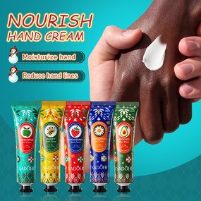 Hand Cream Set - SADOER Fruit Plant Extract - Honey Strawberry Avocado Moisturizing Anti-aging Mini