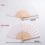 Hand Fan Manufacturer - Wholesale Custom Logo Bamboo Wooden Printed Hand Held Folding