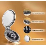 Hair Comb Manufacturer - OEM Mini Portable Folding Pocket Pop-up Brush Electroplated Air Cushion