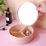 New Arriving Makeup Mirror with Storage Boxes Versatile Portable Hand Mirror Student Table Mirror