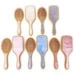 Hair Brush Manufacturer - Factory Custom logo Different Colors Acetate Bamboo Curly Straightening