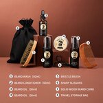 Beard Grooming Kit Manufacturer - Private Label Custom Beard Growth Oil Serum Mens Organic Vegan Christmas Gift Set