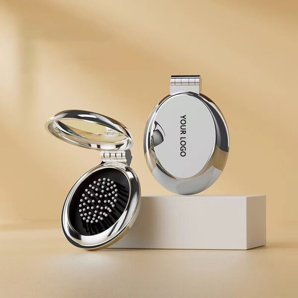 Hair Comb Manufacturer - OEM Mini Portable Folding Pocket Pop-up Brush Electroplated Air Cushion