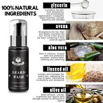 Beard Care Kit Manufacturer - Private Label Organic Men's Grooming Natural Beard Oil Balm Orange Comb Roller