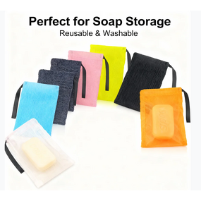 Soap Bag Manufacturer - Custom Logo Nylon African Net Roughness Soap Pouch Shower Sponge