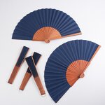 Hand Fan Manufacturer - Custom Logo 13Inch Large Folding Clack Plastic Decorate Festivals Accessories Gifts