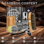 Beard Grooming Kit Manufacturer - Custom Brand Beard Wash Shampoo Oil Balm Brush Comb Scissors