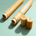 Toothbrush Case Manufacturer - Natural Wood Bamboo Tube Storage Box Hotel Travel