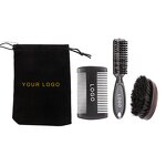 Beard Grooming Kit Manufacturer - Private Label Custom Beard Brush Comb Cleaning Rolling Gift Set