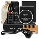 Beard Grooming Kit Manufacturer - Beard Grooming Kit All Natural Beard Oil Balm Orange Comb Roller Christmas Gift